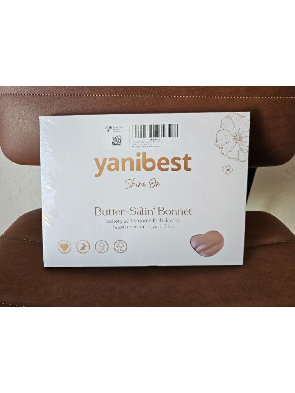 Yanibest Adjustable Butter-Satin Bonnet In Blush Pink For Hair Care & Frizz Cont